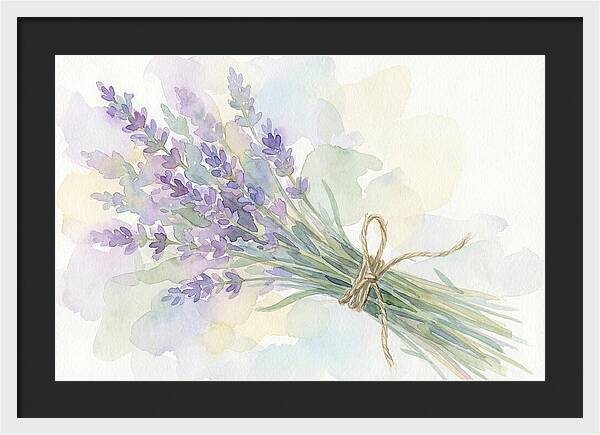 Fresh Lavender Stems Tied With Twine