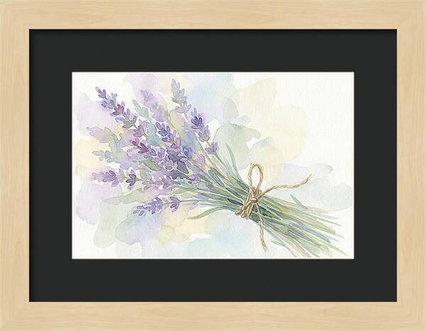 Fresh Lavender Stems Tied With Twine