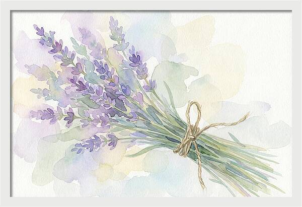 Fresh Lavender Stems Tied With Twine