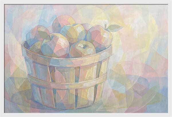 Fresh Picked Apples In A Bushel