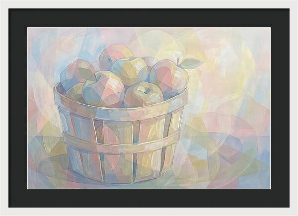 Fresh Picked Apples In A Bushel