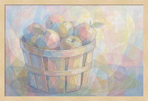 Fresh Picked Apples In A Bushel