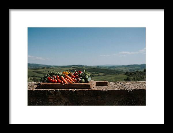 Fresh Vegetables On A Rustic Board