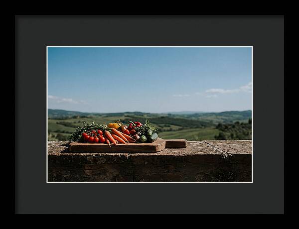 Fresh Vegetables On A Rustic Board