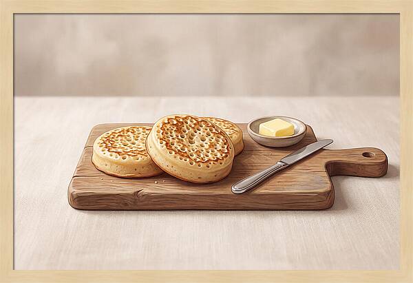 Freshly Baked Sourdough Crumpets