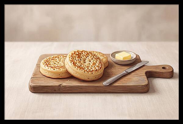 Freshly Baked Sourdough Crumpets