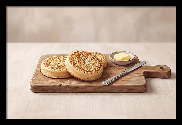 Freshly Baked Sourdough Crumpets