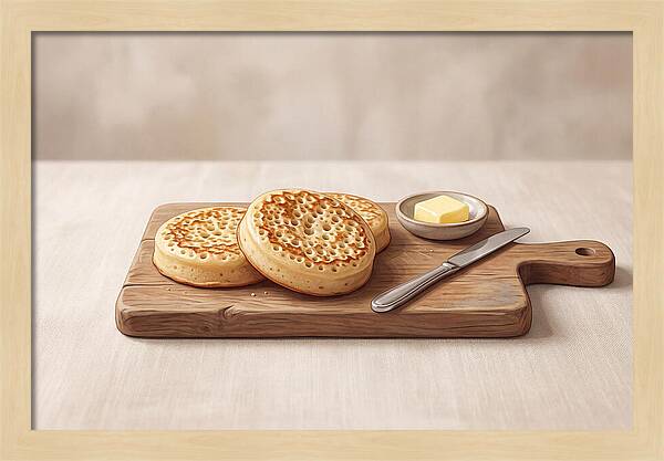 Freshly Baked Sourdough Crumpets