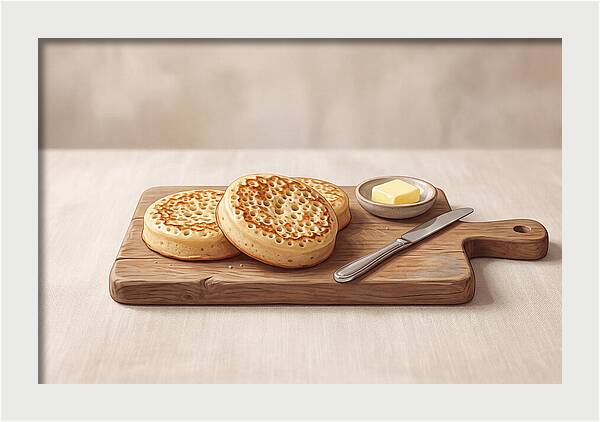 Freshly Baked Sourdough Crumpets
