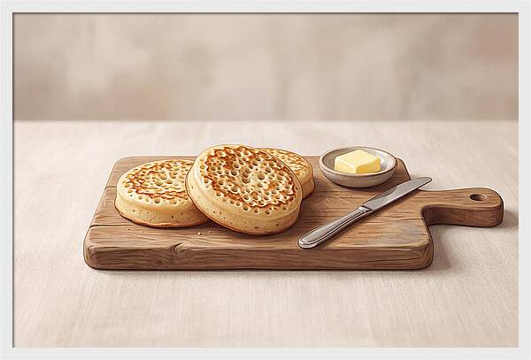 Freshly Baked Sourdough Crumpets