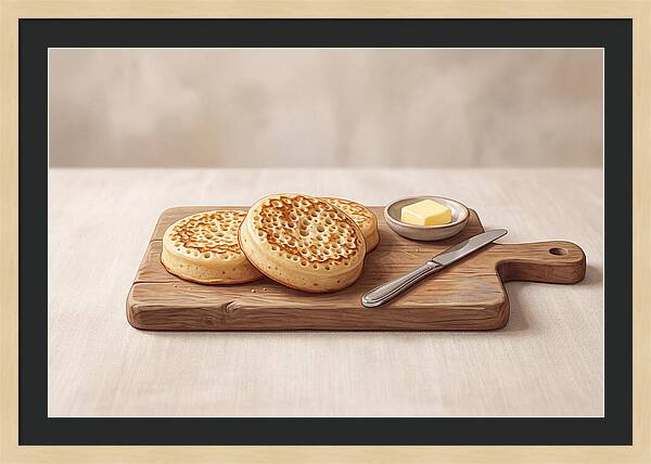 Freshly Baked Sourdough Crumpets