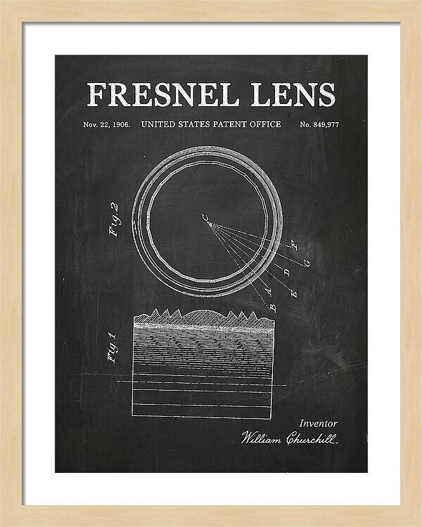 Fresnel Lens Chalkboard Patent Us849977