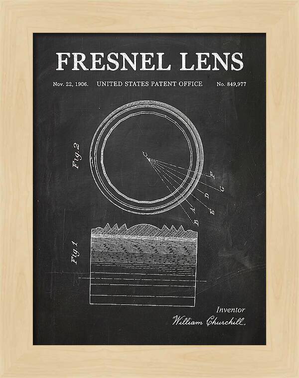 Fresnel Lens Chalkboard Patent Us849977