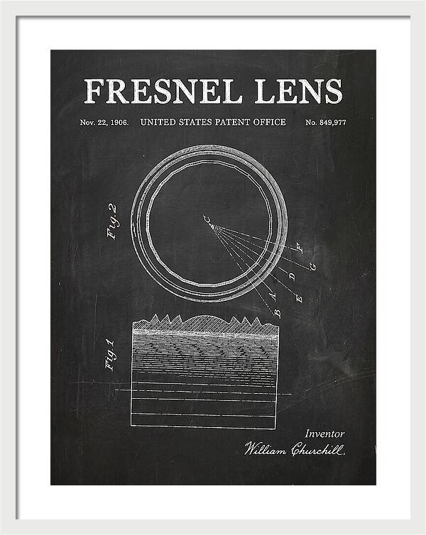 Fresnel Lens Chalkboard Patent Us849977