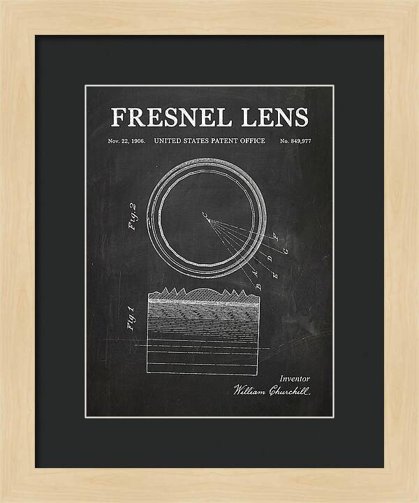Fresnel Lens Chalkboard Patent Us849977