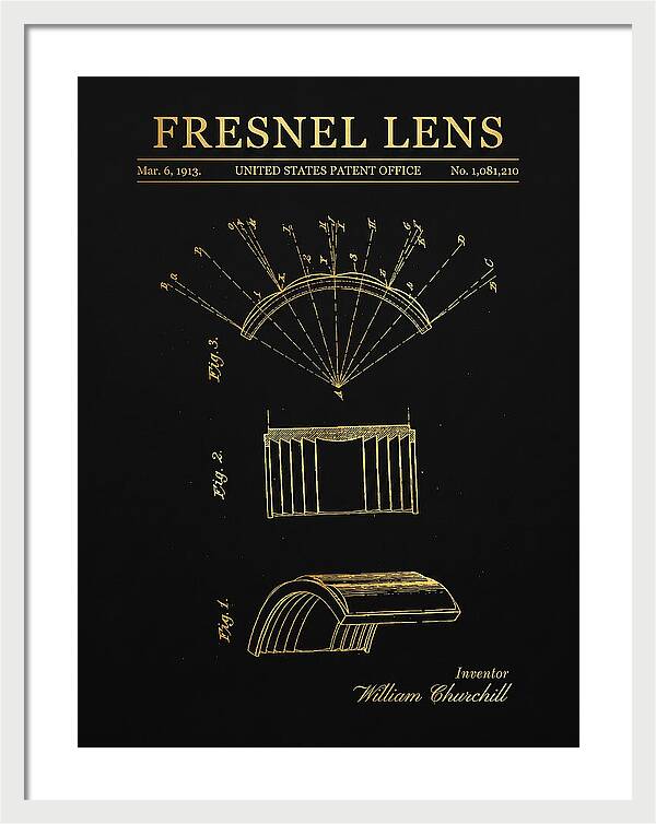 Fresnel Lens Gold Patent Us1081210