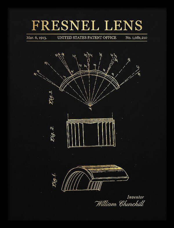 Fresnel Lens Gold Patent Us1081210