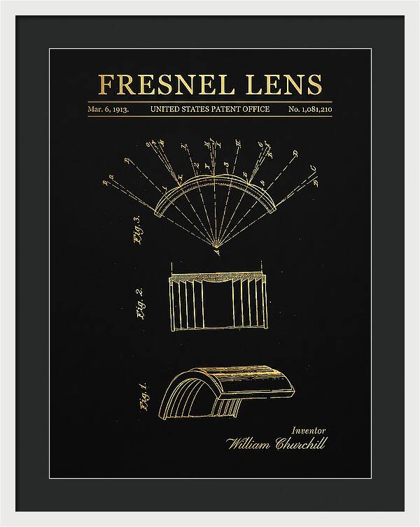 Fresnel Lens Gold Patent Us1081210