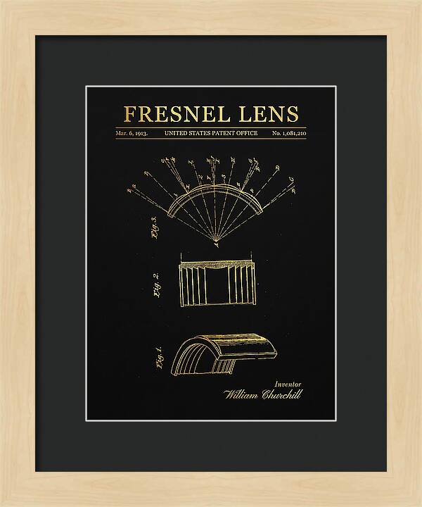 Fresnel Lens Gold Patent Us1081210