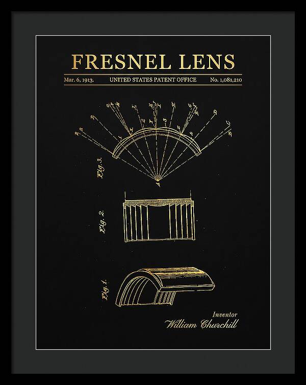 Fresnel Lens Gold Patent Us1081210