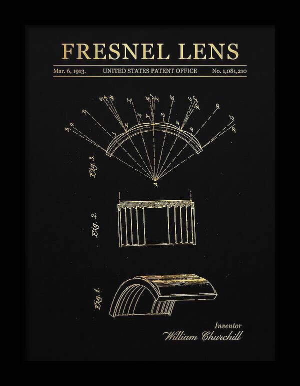 Fresnel Lens Gold Patent Us1081210