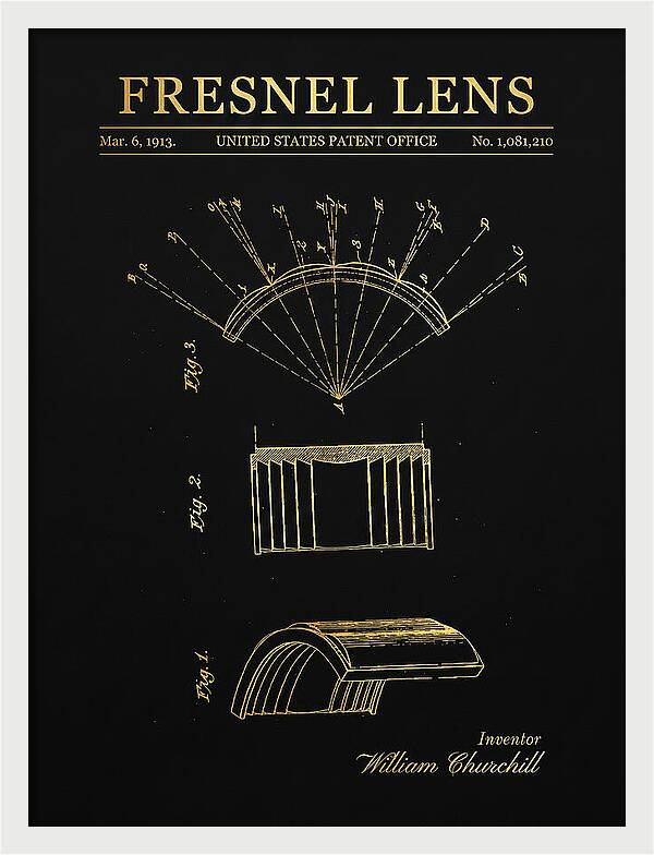 Fresnel Lens Gold Patent Us1081210