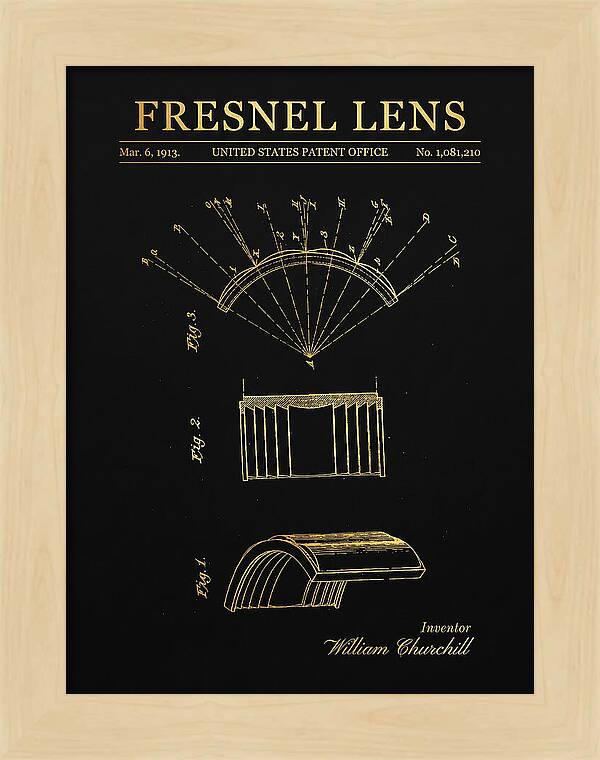 Fresnel Lens Gold Patent Us1081210