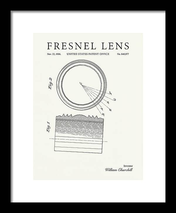 Fresnel Lens Minimalist Patent Us849977