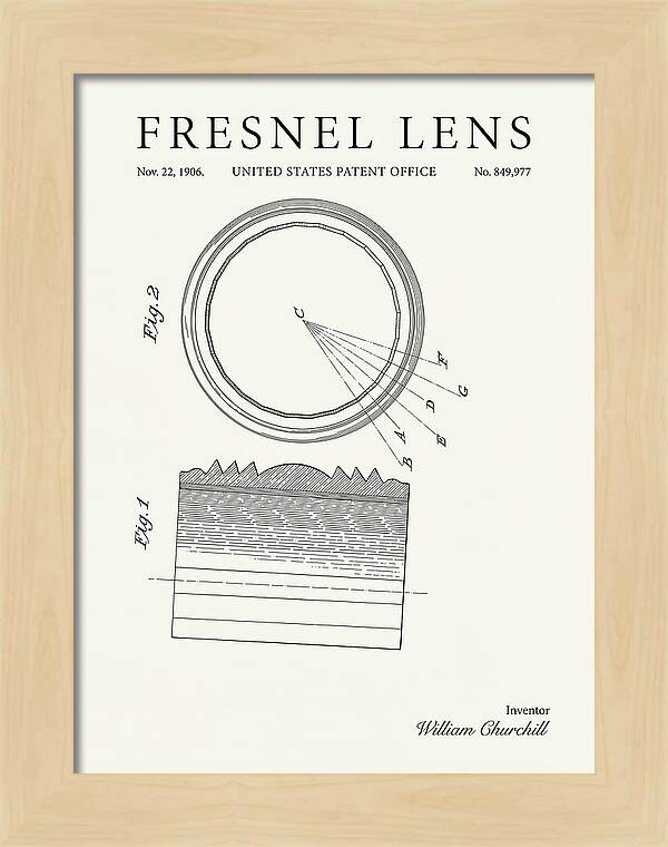 Fresnel Lens Minimalist Patent Us849977