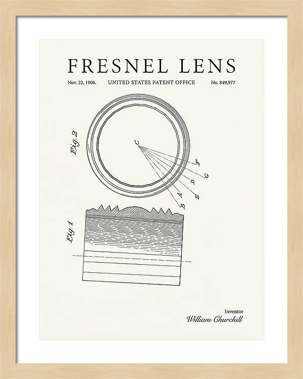 Fresnel Lens Minimalist Patent Us849977