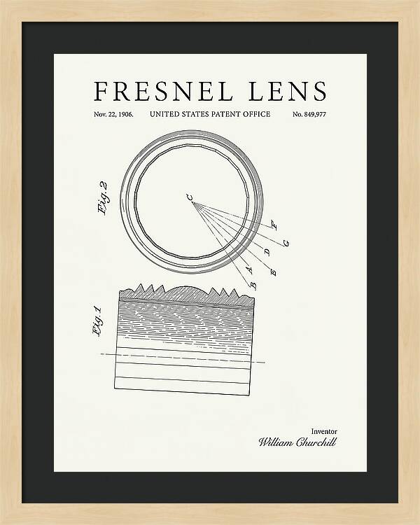 Fresnel Lens Minimalist Patent Us849977