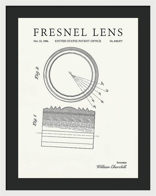 Fresnel Lens Minimalist Patent Us849977