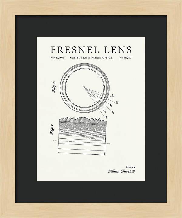 Fresnel Lens Minimalist Patent Us849977