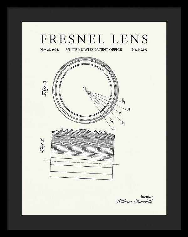 Fresnel Lens Minimalist Patent Us849977
