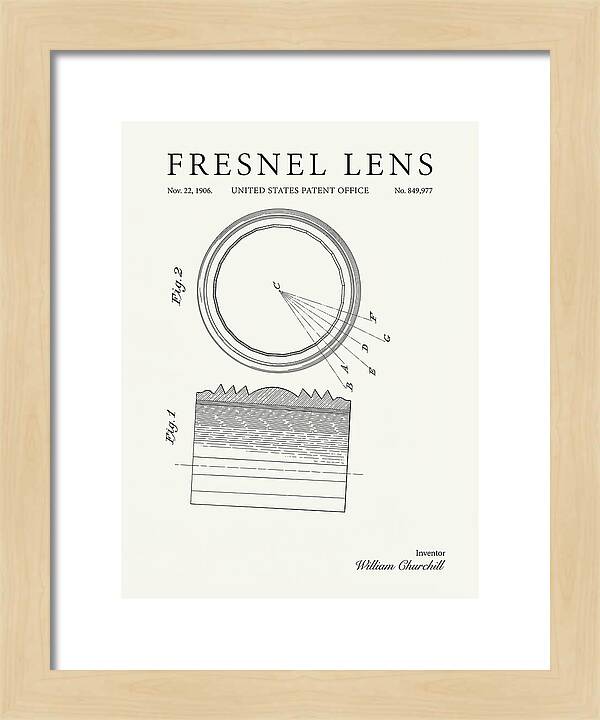 Fresnel Lens Minimalist Patent Us849977