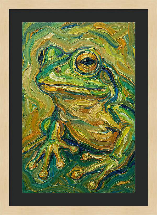 Frog In Expressionist Style