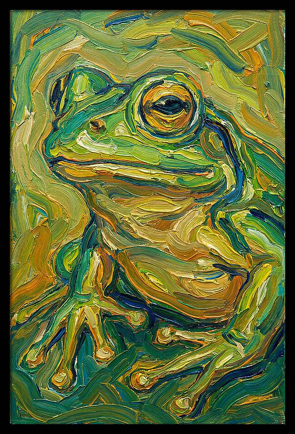 Frog In Expressionist Style