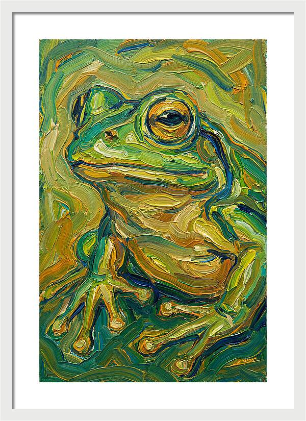 Frog In Expressionist Style