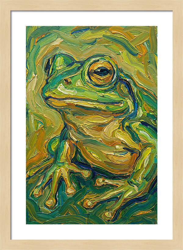 Frog In Expressionist Style