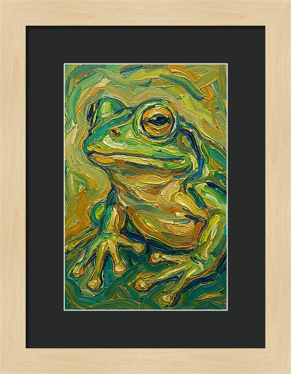 Frog In Expressionist Style