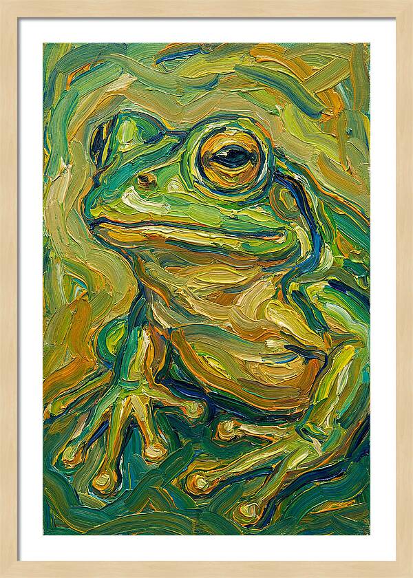Frog In Expressionist Style