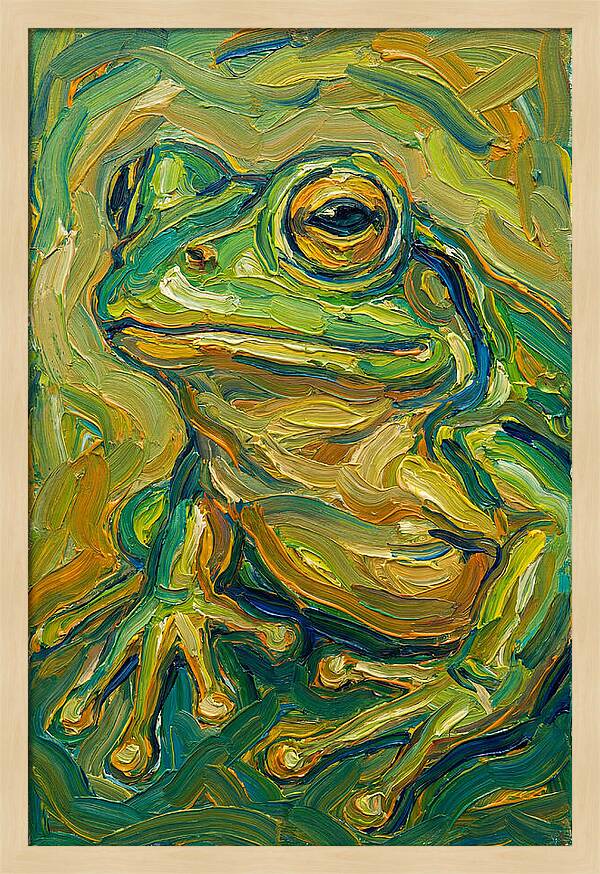 Frog In Expressionist Style