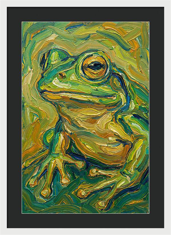 Frog In Expressionist Style