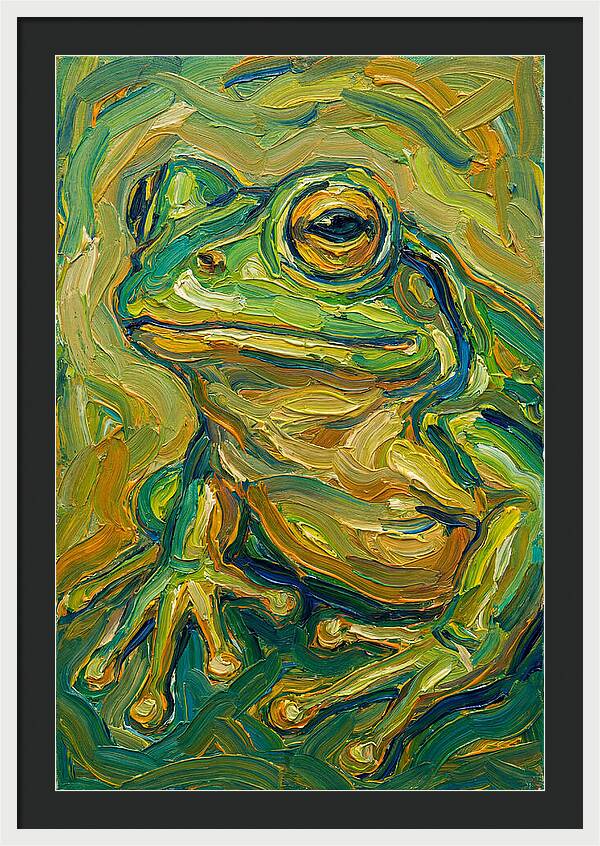 Frog In Expressionist Style
