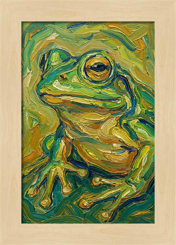 Frog In Expressionist Style