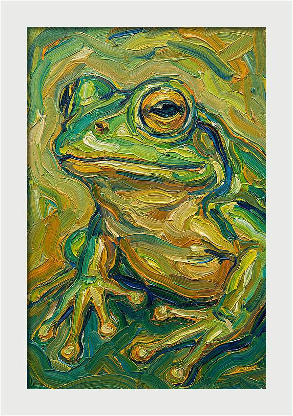 Frog In Expressionist Style