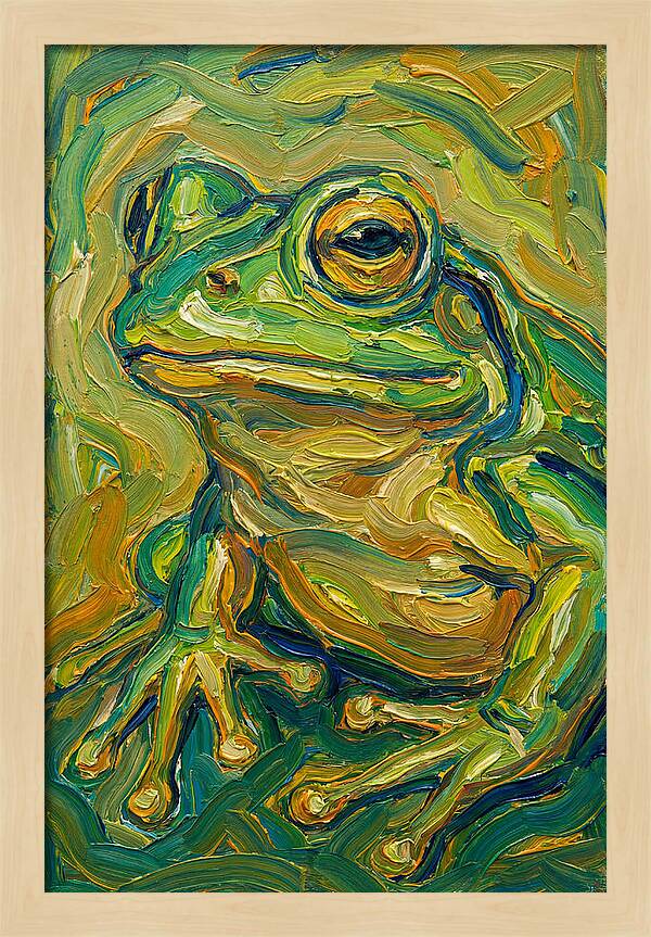Frog In Expressionist Style