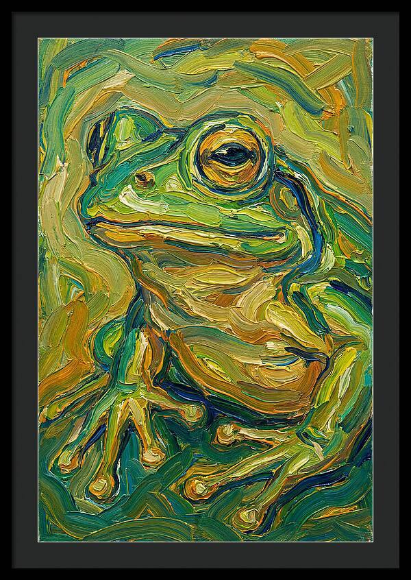 Frog In Expressionist Style