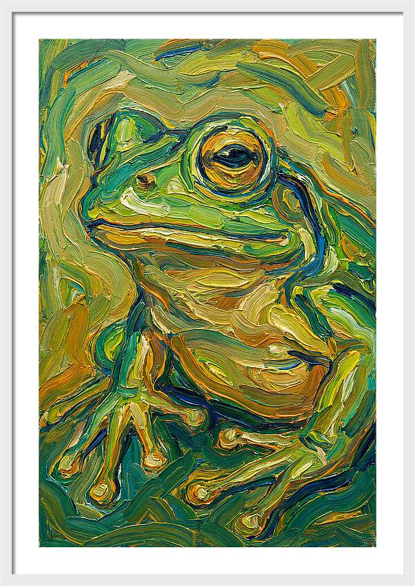 Frog In Expressionist Style