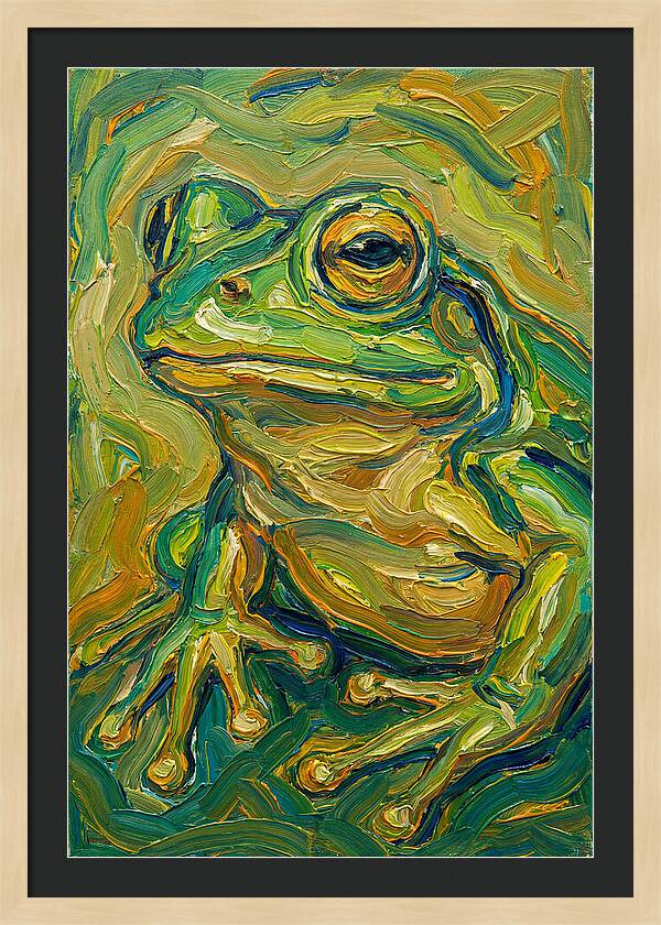 Frog In Expressionist Style